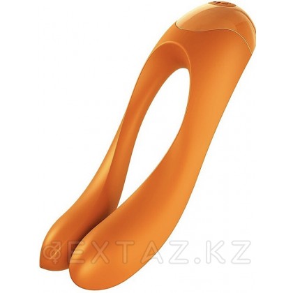 Мини вибратор на палец Satisfyer Candy Cane оранжевый от sex shop Extaz фото 2