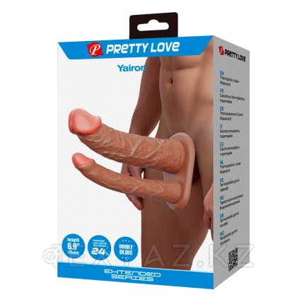Двойная насадка на пенис Yairon, 17,5 см, телесная от sex shop Extaz фото 5
