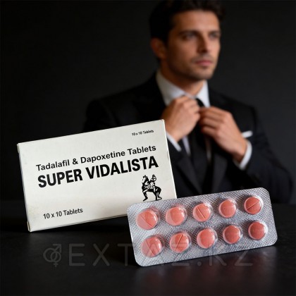 Препарат для усиления эрекции и продления полового акта Super Vidalista 80 mg (10 шт.)  от sex shop Extaz фото 8