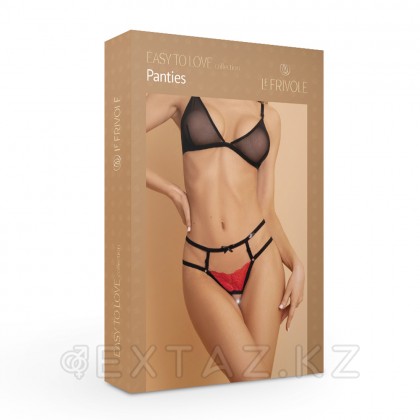 Интригующие красные трусики с доступом и лентами Easy to Love (размер S/M, 42-44) от sex shop Extaz фото 5