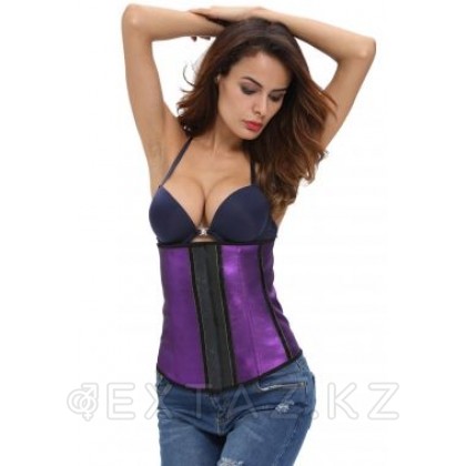 Эластичный утягивающий фиолетовый корсет под грудь, размер XL от sex shop Extaz фото 5