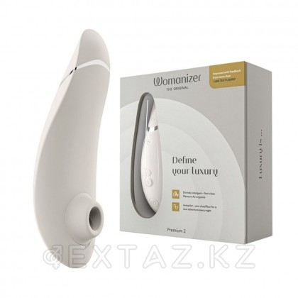 Бесконтактный клиторальный стимулятор Womanizer Premium 2 серый от sex shop Extaz