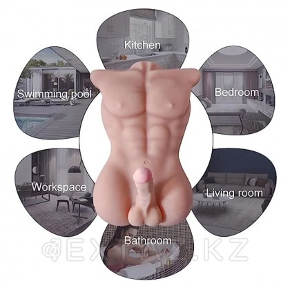 Спортивное мужское тело с фаллоимитатором (8,5 кг.) от sex shop Extaz фото 9