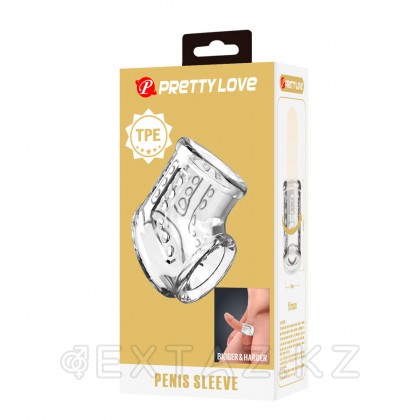 Насадка на пенис и мошонку Pretty love, прозрачная от sex shop Extaz фото 6