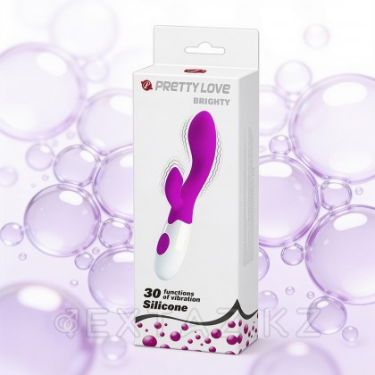 Вибратор с вибростимулятором клитора (20 см. х 3,6 см.) от sex shop Extaz фото 2