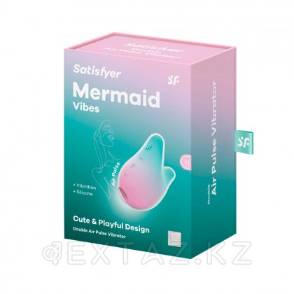 Клиторальный стимулятор с вибрацией Satisfyer Mermaid Vibes розово-зеленый от sex shop Extaz фото 5