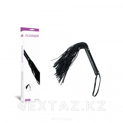 Флоггер черный (экокожа) от sex shop Extaz фото 2