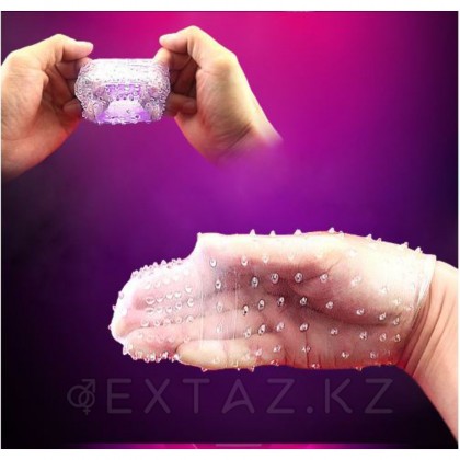 Насадка на пенис массажная с усиками прозрачная Оки Чпоки  от sex shop Extaz фото 5