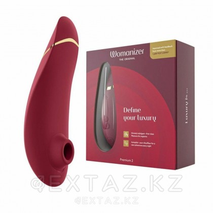 Бесконтактный клиторальный стимулятор Womanizer Premium 2 бордовый от sex shop Extaz фото 2