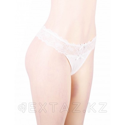 Трусики танга Sexy Floral Lace белые (3XL-4XL) от sex shop Extaz фото 3