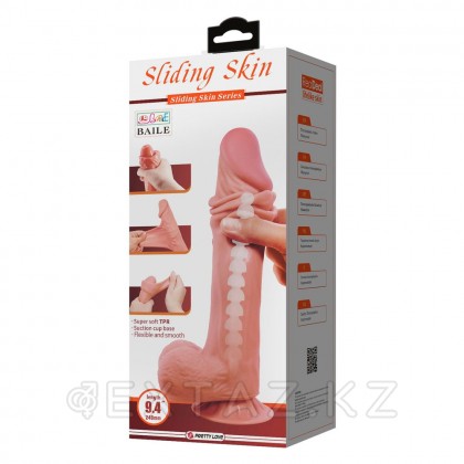 Реалистичный фаллоимитатор Sliding skin, 24 см от sex shop Extaz фото 5