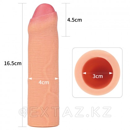 Насадка для увеличения пениса - 17,5 см. (Реалистичней не бывает) от sex shop Extaz фото 6