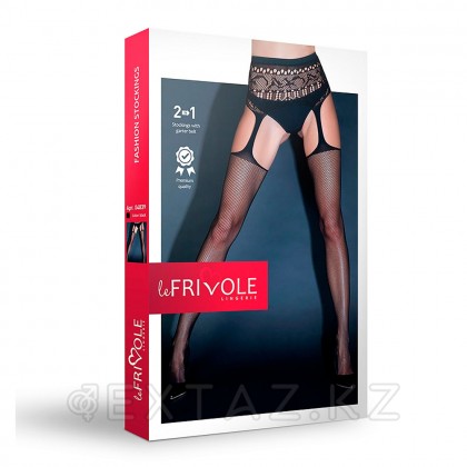 Чулки в сетку с высоким кружевным поясом Sense, S/M от sex shop Extaz фото 4