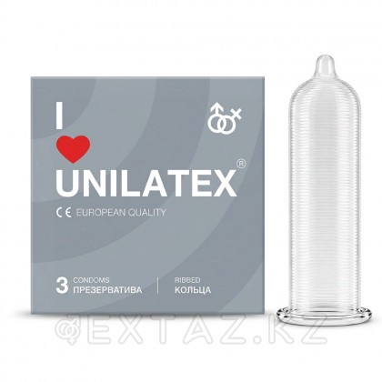 Презервативы Unilatex Ribbed/ребристые, 3 шт. от sex shop Extaz