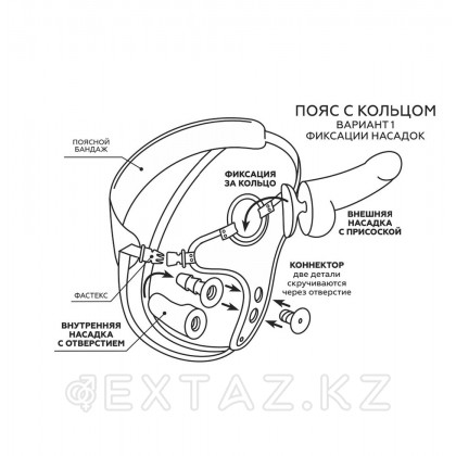 Пояс премиум класс (S) WOMAN SIMPLEX с 3 насадками от sex shop Extaz фото 11