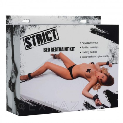 Комплект бондажных ремней с наручниками для кровати Strict Deluxe Bed Restraint Kit от sex shop Extaz фото 6