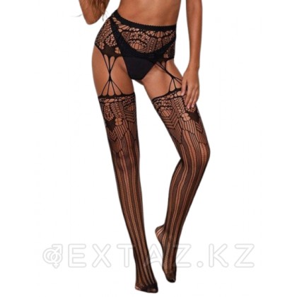Колготки с имитацией чулков в абстрактном принте (XS-M) от sex shop Extaz