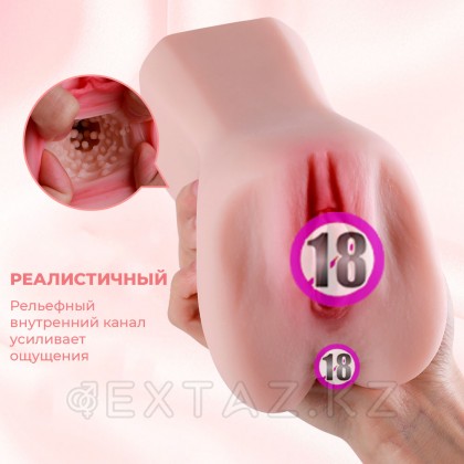 Реалистичный мастурбатор в виде вагины и половых губ Candice от sex shop Extaz фото 13