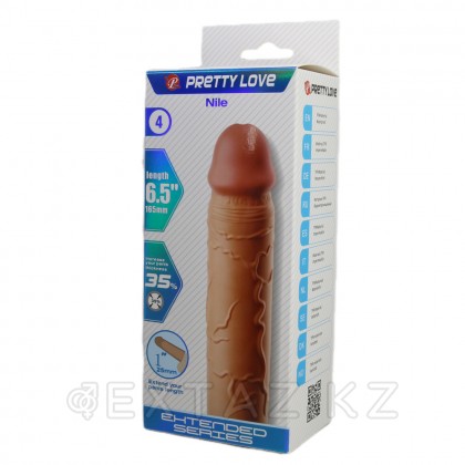 Реалистичная насадка на пенис Nile, бежевый, 16,5 см от sex shop Extaz фото 10