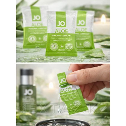 Гель на водной основе с алоэ и гиалуроновой кислотой JO ALOE, 5 мл от sex shop Extaz фото 2
