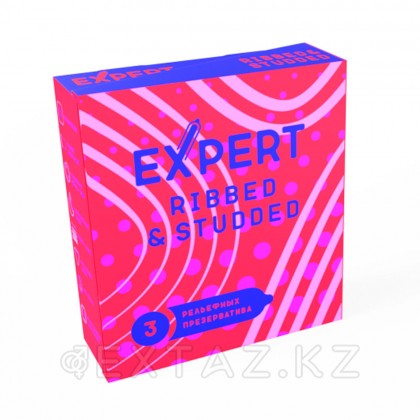 Презервативы EXPERT Ribbed&Studded, ребристо-точечные, 3 шт от sex shop Extaz фото 2