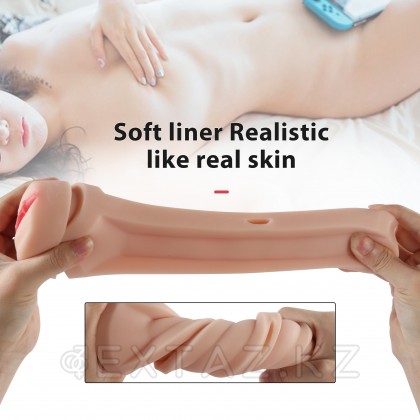 Реалистичный мастурбатор в тубе Dot с вибрацией от sex shop Extaz фото 8