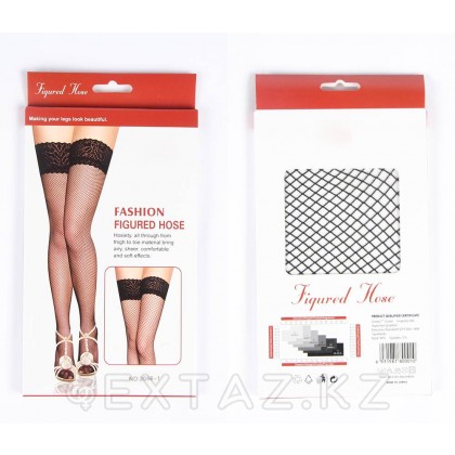 Чулки черные в крупную сетку Sexy Crazy (XS-L) от sex shop Extaz фото 2