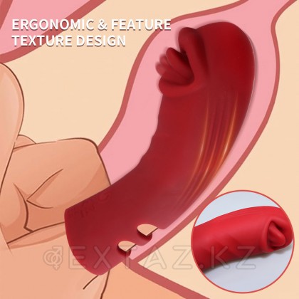 Силиконовый вибратор на палец с дополнительной стимуляцией от sex shop Extaz фото 12