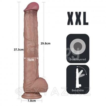 Реалистичный фаллоимитатор Lovetoy KING SIZED (29,8×6 см) с двойным покрытием, телесный от sex shop Extaz фото 3