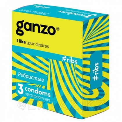 Презервативы GANZO RIBS №3 (анатомические ребристые с согревающей смазкой) от sex shop Extaz фото 3