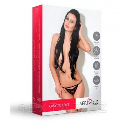 Трусики с доступом и красными бантиками Le Frivole Easy to love (XS/S, 40-42) от sex shop Extaz фото 2