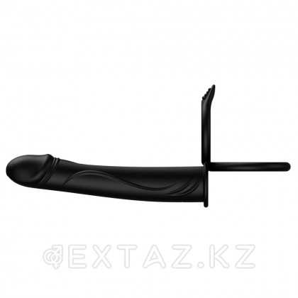 Двойное эрекционное кольцо с вибрацией и фаллоимитатором от sex shop Extaz фото 2