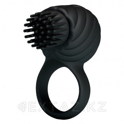 Виброкольцо с мощной стимуляцией клитора (на зарядке USB) чёрный от sex shop Extaz фото 4