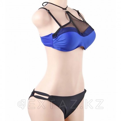 Купальник с завязками на шее Mesh Blue (XL) от sex shop Extaz фото 2