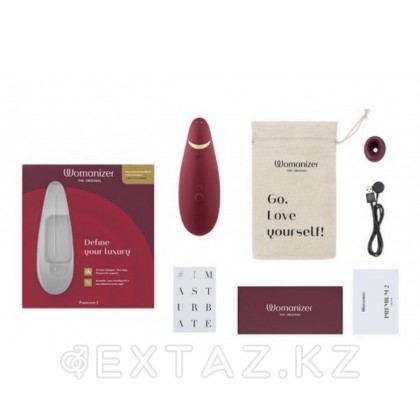 Бесконтактный клиторальный стимулятор Womanizer Premium 2 бордовый от sex shop Extaz фото 5