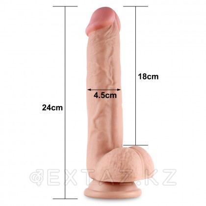 Фаллоимитатор с мошонкой Sliding Skin (24 см) от sex shop Extaz фото 3