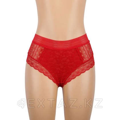 Трусики бразилиана Floral Lace красные (размер XL-2XL) от sex shop Extaz фото 7