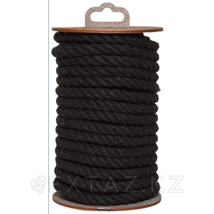 Хлопковая веревка для шибари, на катушке, черная, 5 м - extaz.kz фото 2 Хлопковая веревка для шибари, на катушке, черная, 5 м от sex shop Extaz фото 2