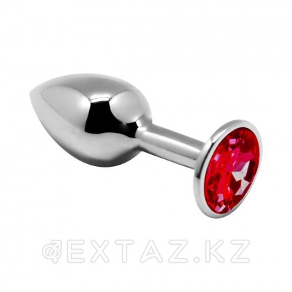 Анальная пробка маленькая Alive Anal Pleasure, металл с красным кристаллом L: 9х4,1 см  от sex shop Extaz фото 2