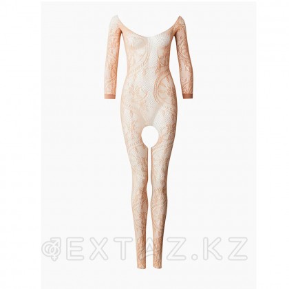 Боди-комбинезон бежевый с узором и длинным рукавом Impulse, S-L от sex shop Extaz фото 2