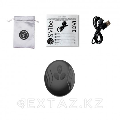 Стимулятор для пар в виде эрекционного кольца SVibe Snail JOVI черный от sex shop Extaz фото 8