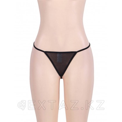 Пояс для чулок с кружевной вставкой Sensual черный (XL) от sex shop Extaz фото 7