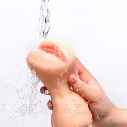 Компактный двойной мастурбатор реалистичного вида 2 (телесный) от sex shop Extaz фото 4