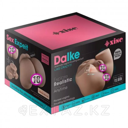 Реалистичный двойной мастурбатор с функцией фрикции Dalke от sex shop Extaz фото 6