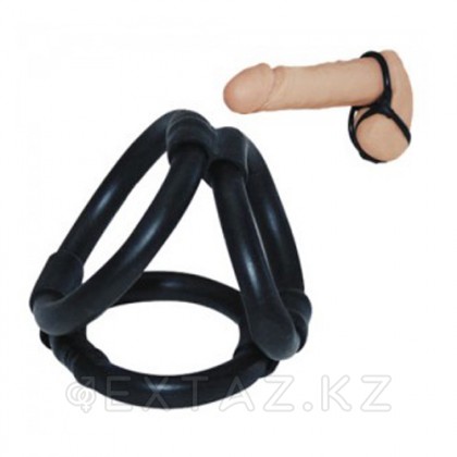 Эрекционное кольцо Tri Ring Cock Cage от sex shop Extaz фото 4