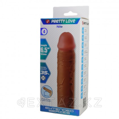 Реалистичная насадка на пенис Nile, коричневый, 16,5 см от sex shop Extaz фото 10