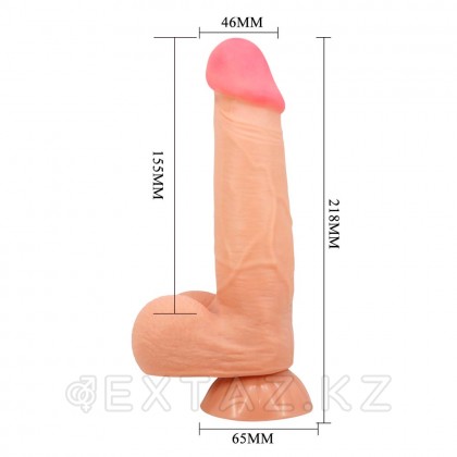 Реалистичный вибратор Cass с пультом на проводе, 21,8 см от sex shop Extaz фото 3