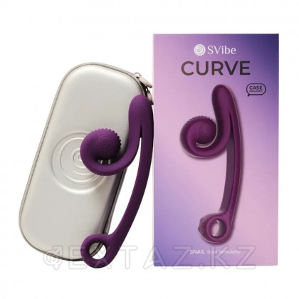 Вибратор для двойной стимуляции SVibe Snail CURVE фиолетовый от sex shop Extaz