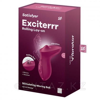 Стимулятор клитора Satisfyer Exciterrr Rolling Lay-on розово-красный  от sex shop Extaz фото 5