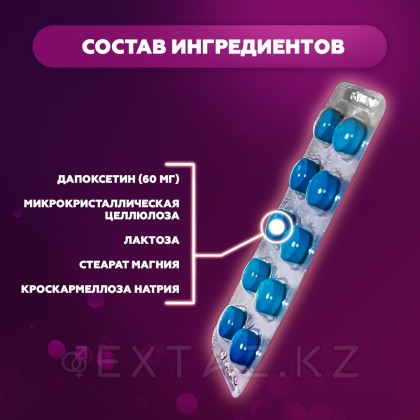 Препарат для продления полового акта Poxet 60 mg (10 шт.) от sex shop Extaz фото 5
